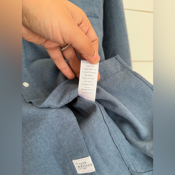 Frank & Eileen Mcloughlin Shirt Jacket in Melange Jean - Picture 13 of 16